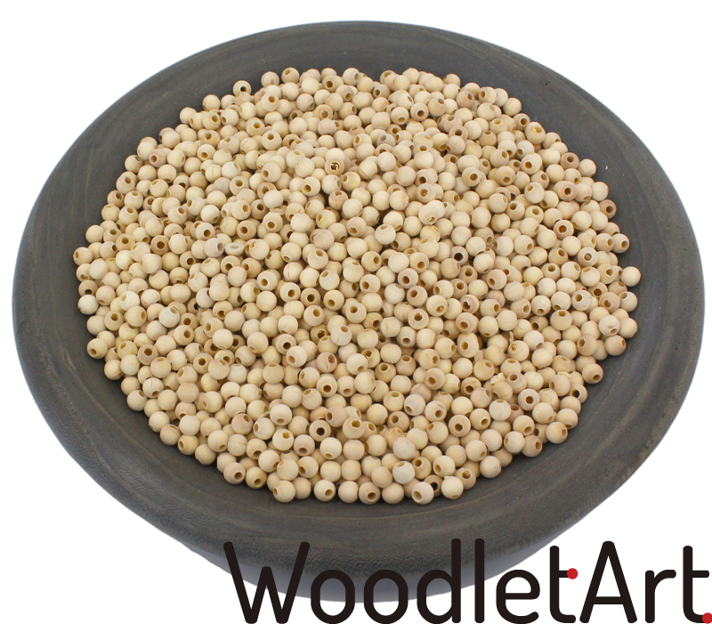 Koraliki drewniane 8mm z otworem